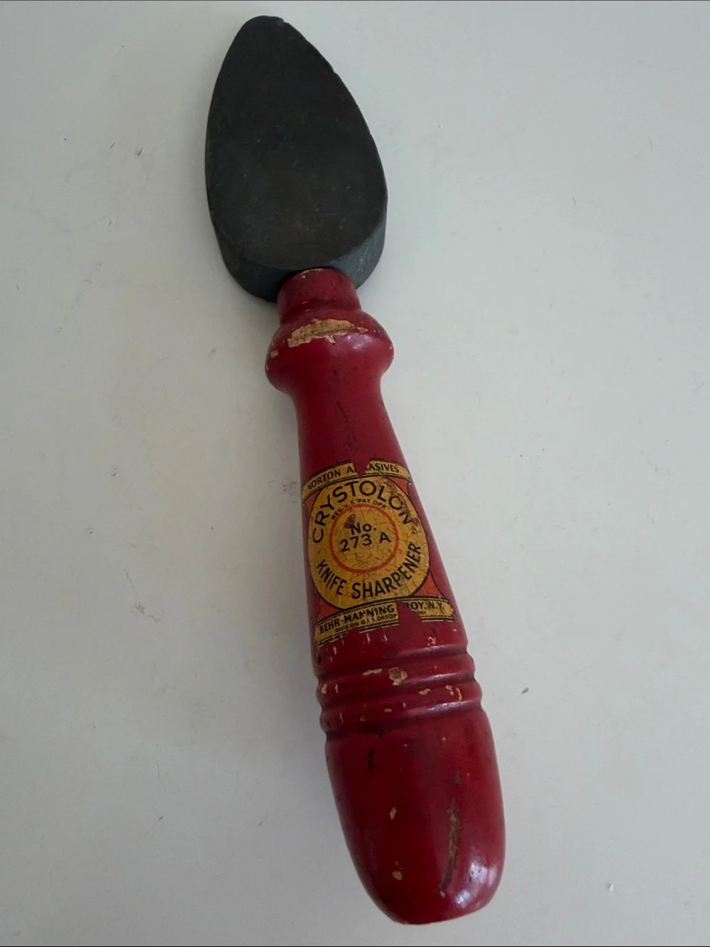 Vintage Handheld Crystolon Sharpening Tool